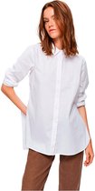 SELECTED Ori Side Shirt Met Korte Mouwen Dames - Bright White - 38