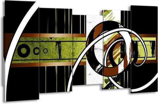 Peinture sur toile Abstrait | Marron, vert, noir | 150x80cm 5Liège