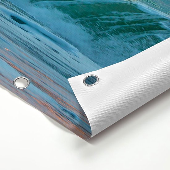 Affiche de jardin Gards Arc-en-ciel dans l' Water à la plage - 110x110 cm - Toile de jardin - Décoration de jardin - Décoration murale extérieur - Tableau de jardin