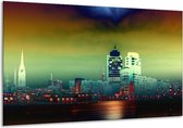 Peinture sur verre Villes | Vert, jaune, violet | 120x70cm 1Hatch | Tirage photo sur verre | F003431