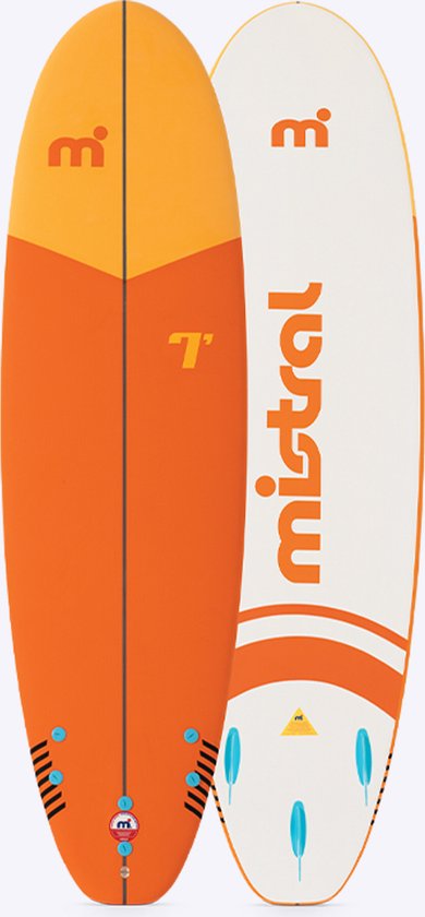 Mistral Bahia 7'0 Soft Top Surfboard - Oranje/Geel