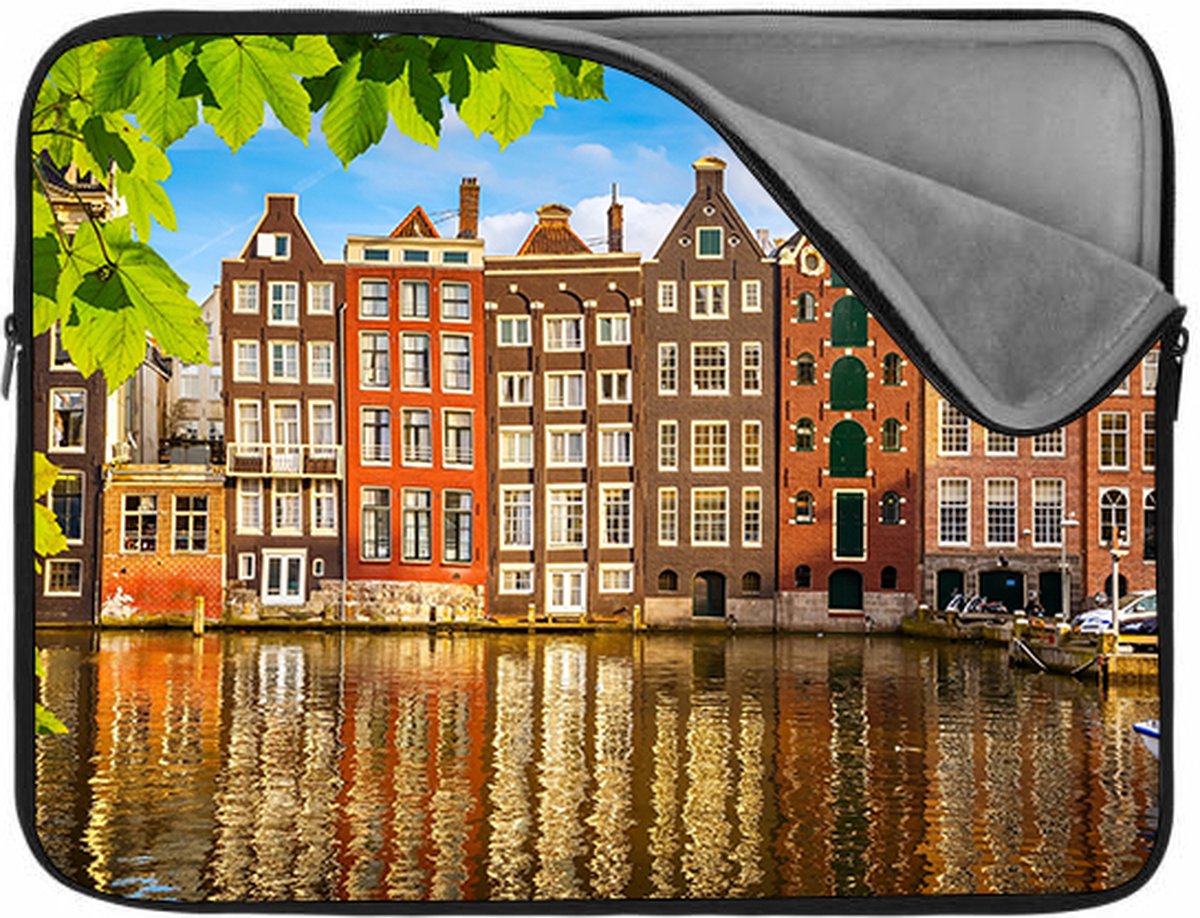 Laptophoes 10 inch | Amsterdam | Zachte binnenkant | Luxe Laptophoes | Kwaliteit Laptophoes met foto