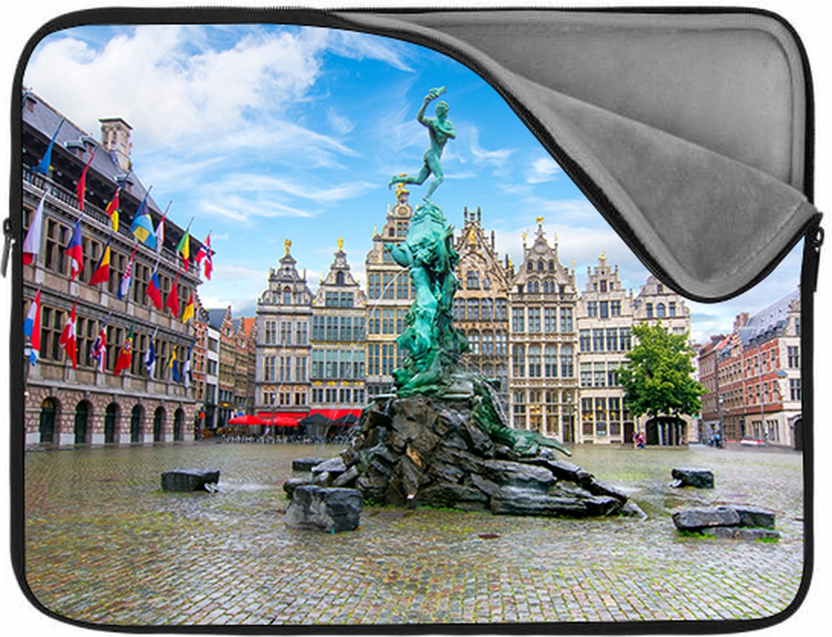 Laptophoes 13 inch | Antwerpen | Zachte binnenkant | Luxe Laptophoes | Kwaliteit Laptophoes met foto