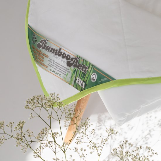 Bamboo Bett - 100% Bamboe zomerdekbed - Heerlijk Koel & Fris bamboe dekbed - Licht, soepel, absorberend, ventilerend zomer dekbed - 260x220 cm Lits-Jumeaux