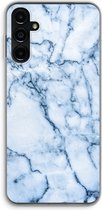 Case Company® - Hoesje geschikt voor Samsung Galaxy A14 hoesje - Blauw marmer - Soft Cover Telefoonhoesje - Bescherming aan alle Kanten en Schermrand