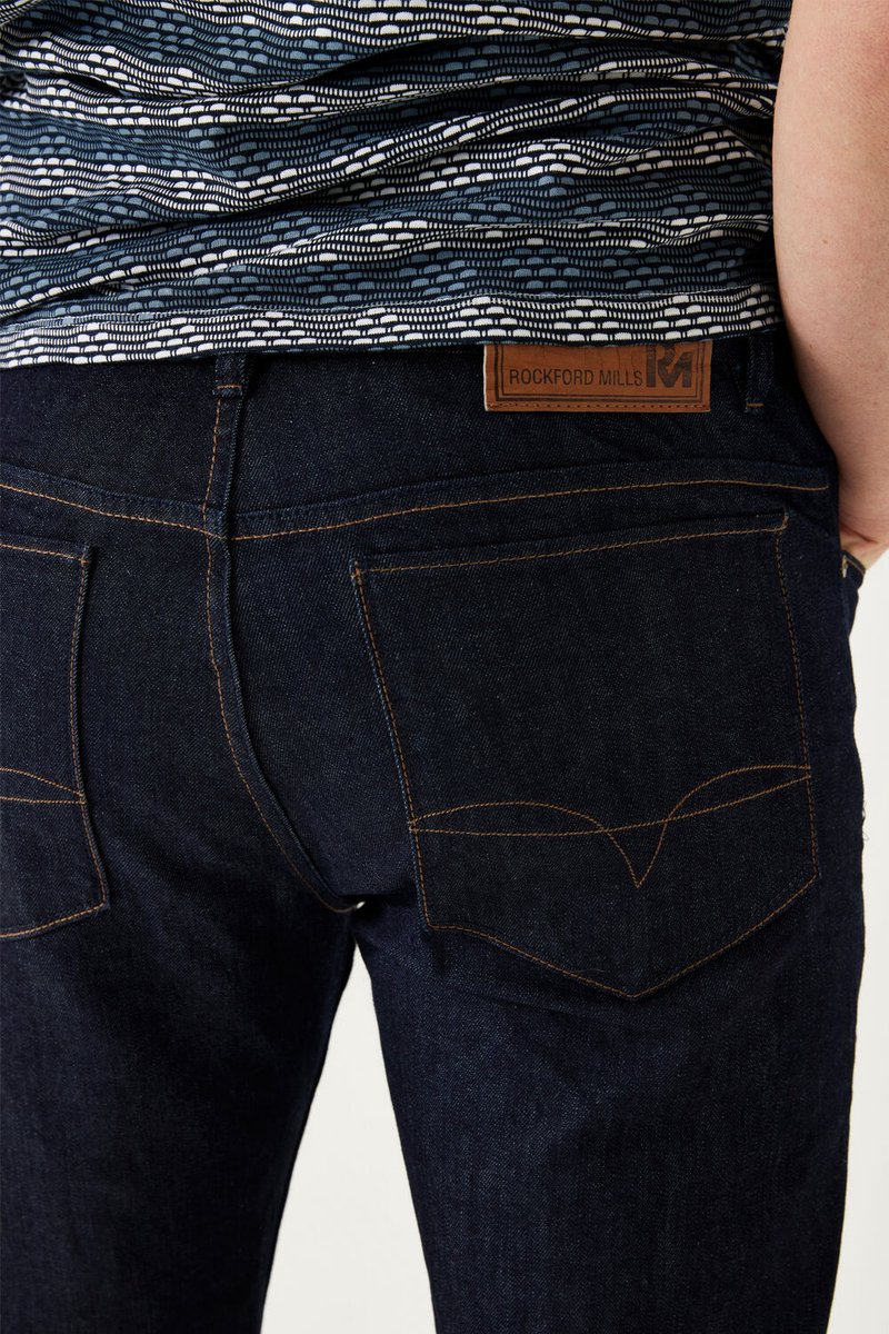Rockford Mills LONGHORN Heren Slim Fit Jeans Blauw - Maat W28 X L32