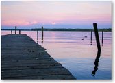 Pier in een meer - Fotoposter 70x50