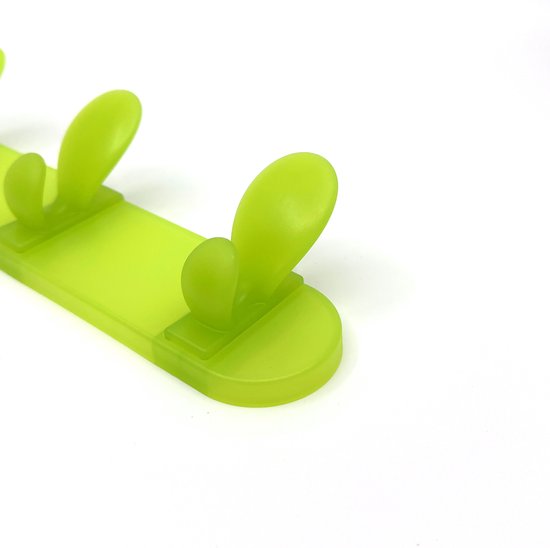 Collezione Ingresso kapstok - 3 haken - Kunststof - Lengte 29 cm - Groen