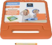 KidsCover iPad 10.9 oranje set - INCLUSIEF stylus & glazen screenprotector - hoes voor kinderen - kidsproof