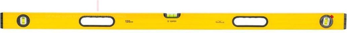 Topex 600 Serie - Aluminium Waterpas - 120 cm - 3 Libellen - Schuine Handgrepen