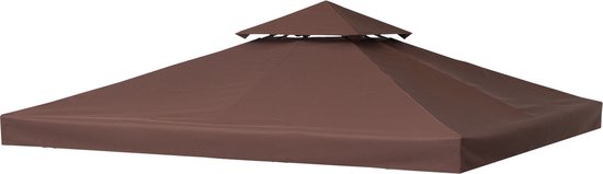 Outsunny Vervangend dak voor metalen tuinpaviljoen paviljoen partytent tuintent 3x3 84C-041