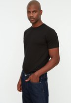 Trendyol TMNSS22TS0271 Volwassenen Mannen T-shirt Single pack - Zwart - XL