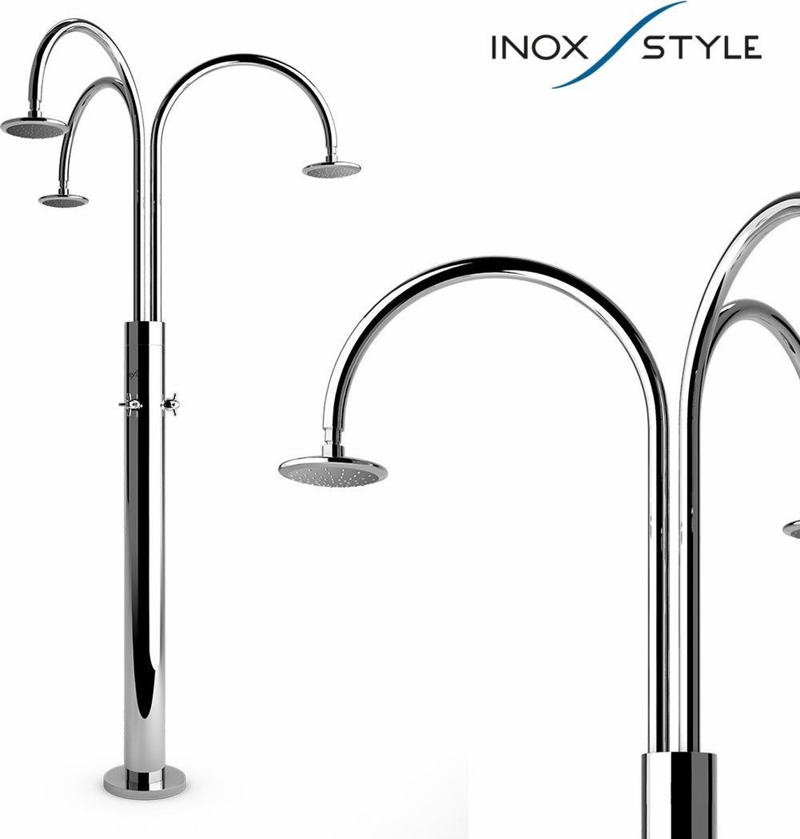 RVS Douche Melody Cylinder 3B Disco