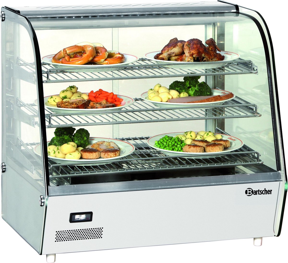 Bartscher Warmhoudvitrine - Deli - Plus I - 120L - 1.1kW - Schuifdeuren Achterkant - 690x600x670mm