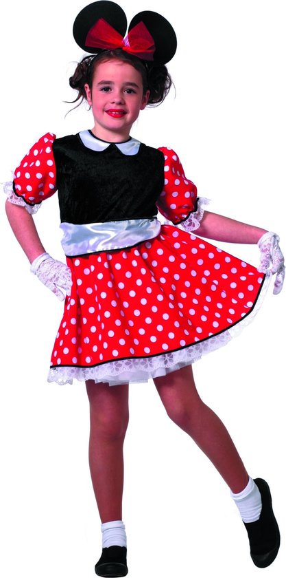 Costumes de carnaval Minnie mouse fille souris moderne taille 128 | bol.com