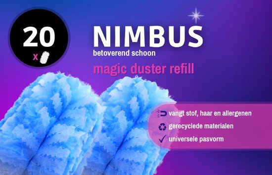 NIMBUS Magic Duster Refill - Duster Dust Wipes - Recharge 20pcs. - Convient pour Swiffer