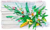Fotobehang - Vlies Behang - Olieverfschilderij van Bloemen - Kunst - 208 x 146 cm