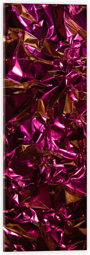 Acrylglas - Foto van Patroon met Roze Folie - 20x60 cm Foto op Acrylglas (Wanddecoratie op Acrylaat)