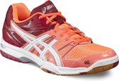 Asics Gel-Rocket 7 Indoorschoen Dames Sportschoenen - Maat 41.5 - Vrouwen - roze/oranje/rood/wit
