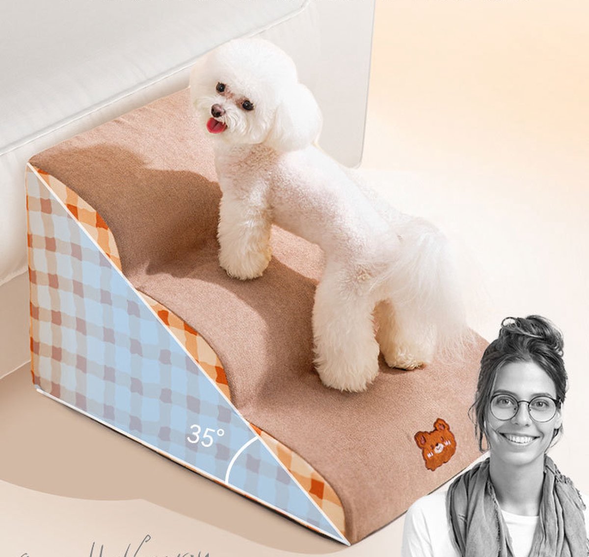 Trap voor kleine honden, kattenhond hoog bed traplopen
