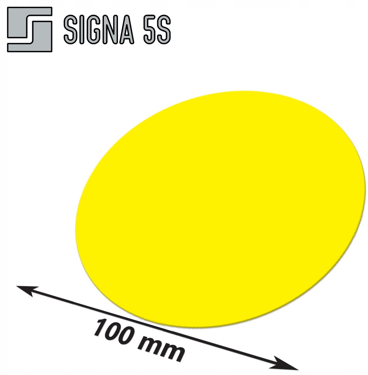 SIGNA 5S Vloermarkering Cirkel Ø 100mm Geel Zelfklevend