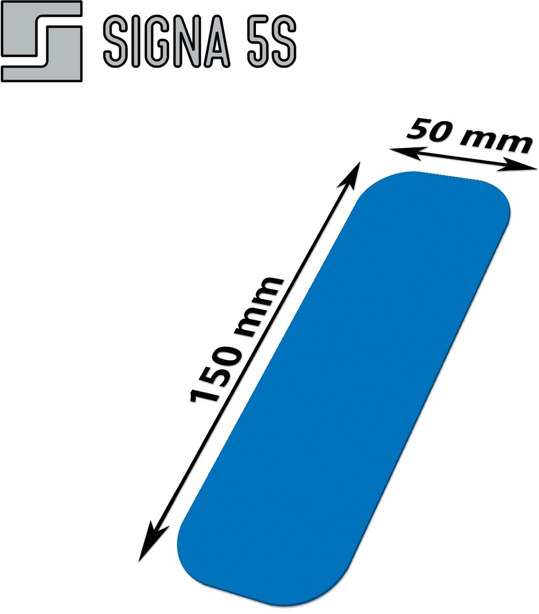 SIGNA 5S Vloermarkering Vorm I 50 Blauw 50/150mm