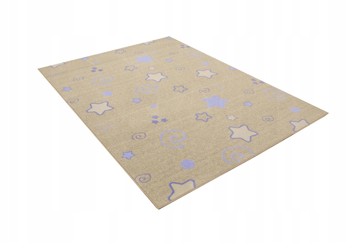 Pastelkleurig vloerkleed Sterren Beige Kinderkamer 140x200 cm