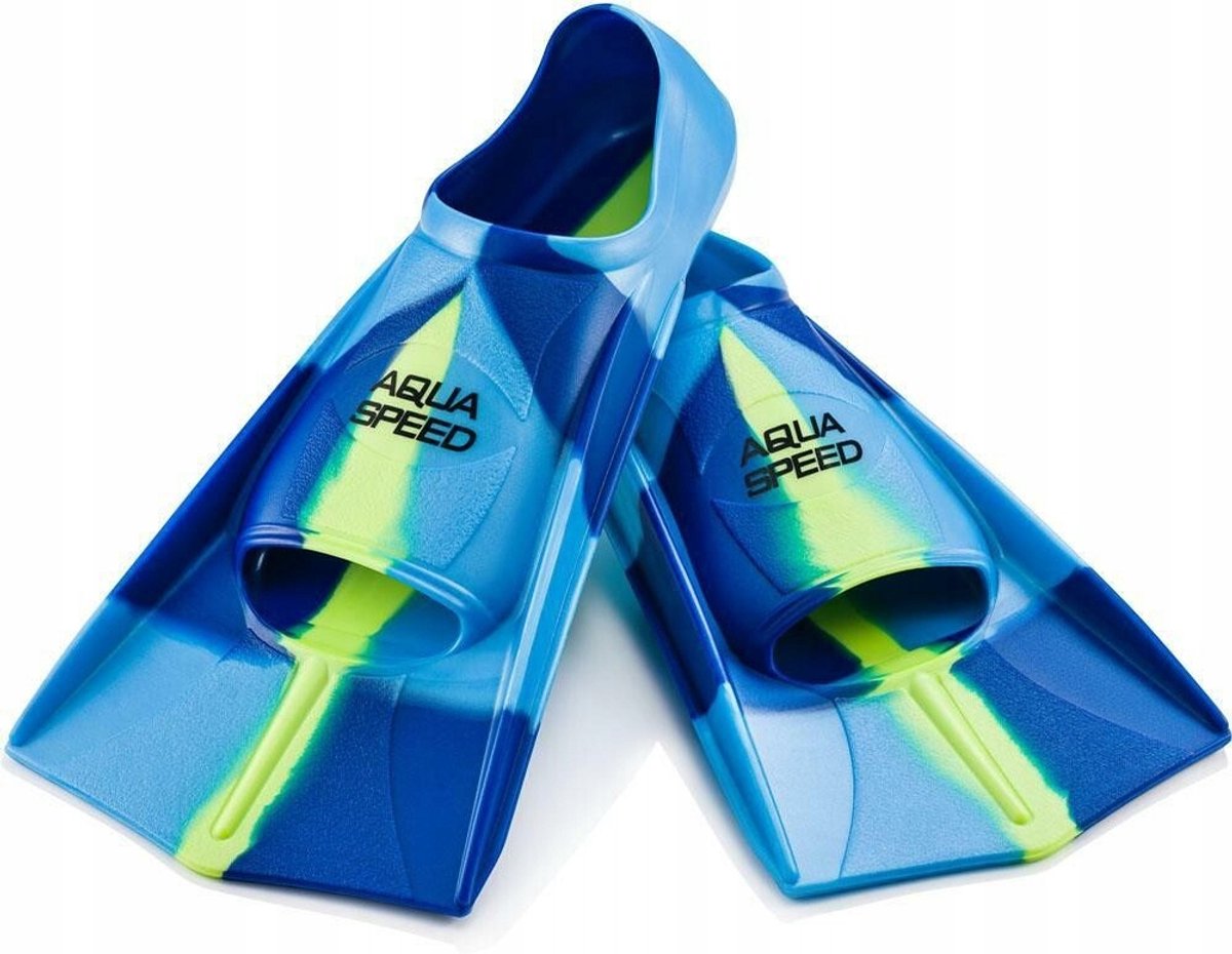 Aqua Speed Trainingsvinnen Zwembad Maat 35/36 Kort Blauw
