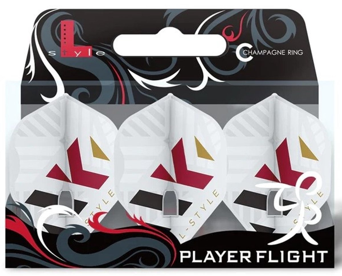 L-Style Champagne Flight L1 Pro Standard Nico Kurz V2 White - Dart Flights