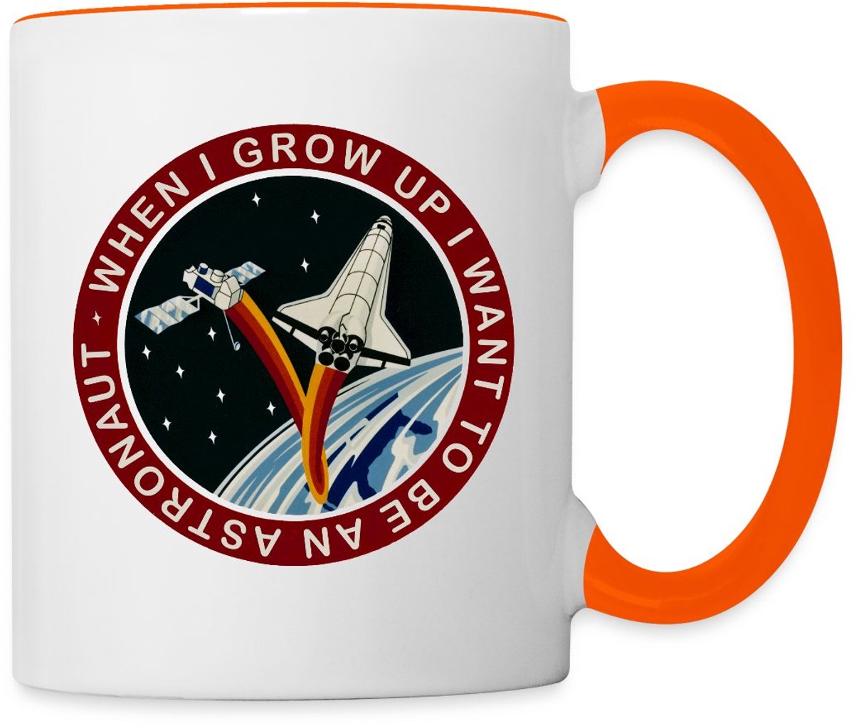 NASA When I grow Up I Want to Be An Astronaut Mok Tweekleurig
