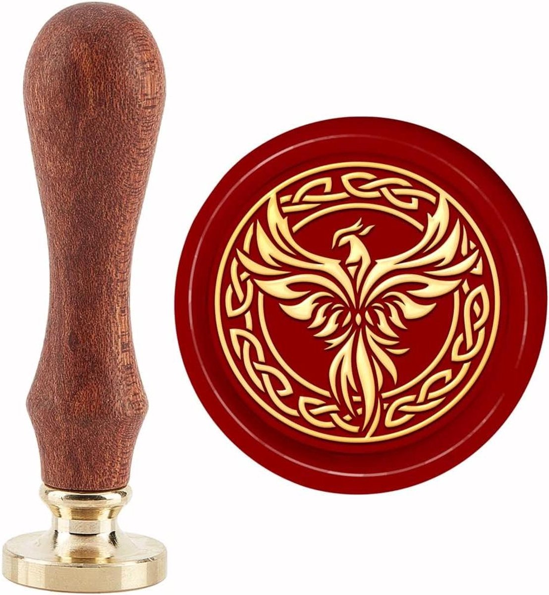 CSGoods - Vintage Wax Seal Stempel met Verwijderbaar Messing Stempel Hoofd 30mm