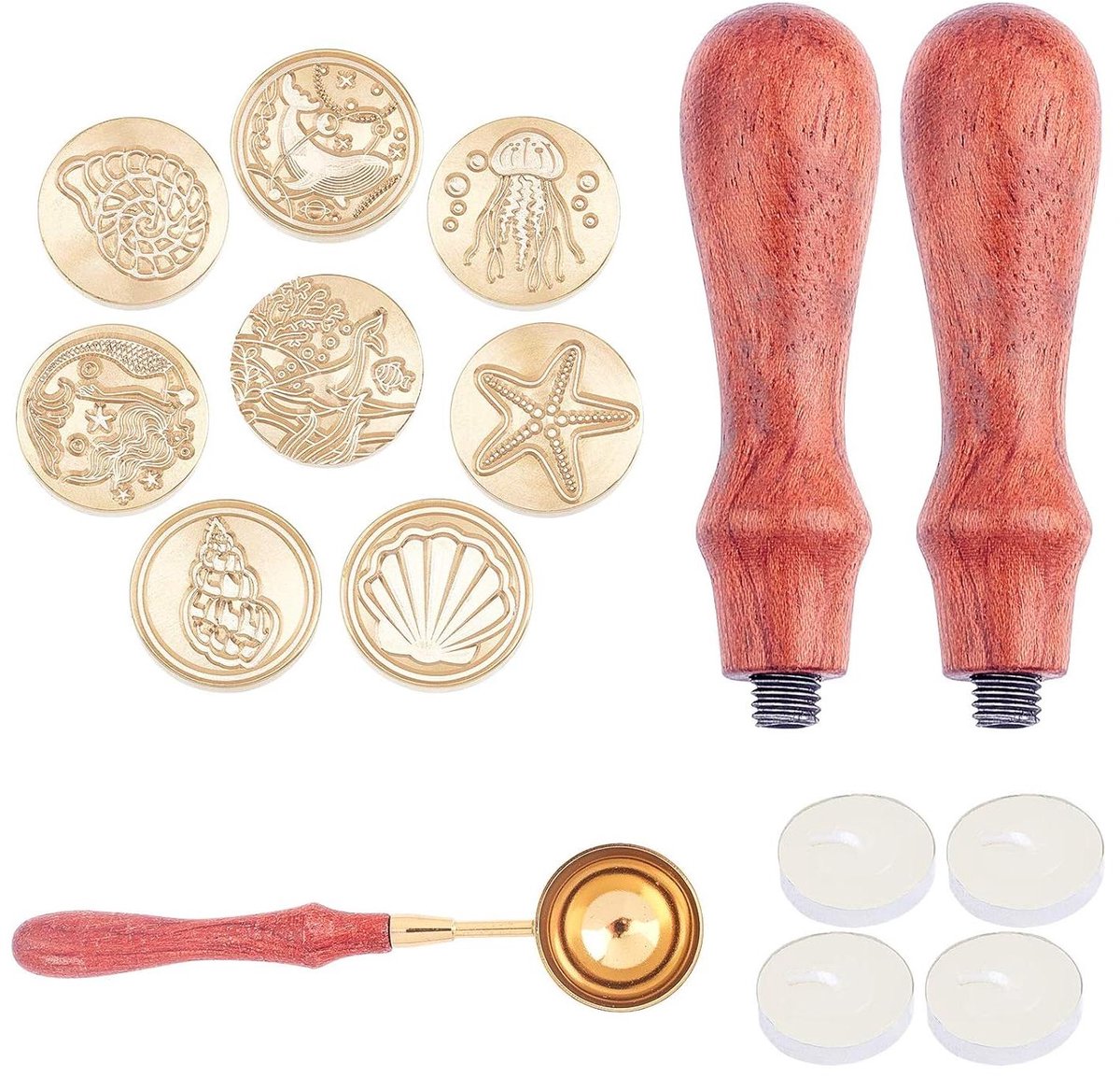 CSGoods - 15-delige Wax Seal Stempel Kit voor Envelop Kaarten Decoratie
