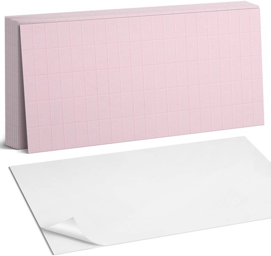 Coloray Plaktegels - Gladde tegels in een raster Zelfklevende Wandtegels - 40 cm x 20 cm - Roze Plaktegels - 10 stuks - Rechthoek PVC Tegels - Plaktegels Badkamer - Vloertegels Zelfklevend - Vinyl Tegels - Portugese Tegels