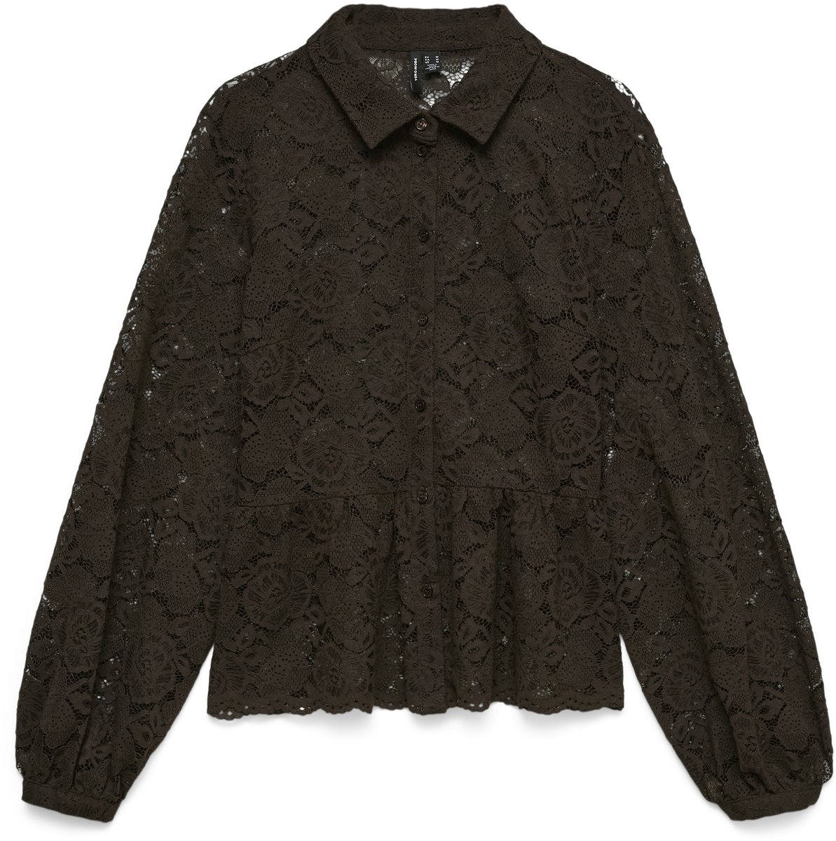VERO MODA - VMBLOOM LS LACE SHIRT WVN - Dames - Blouses