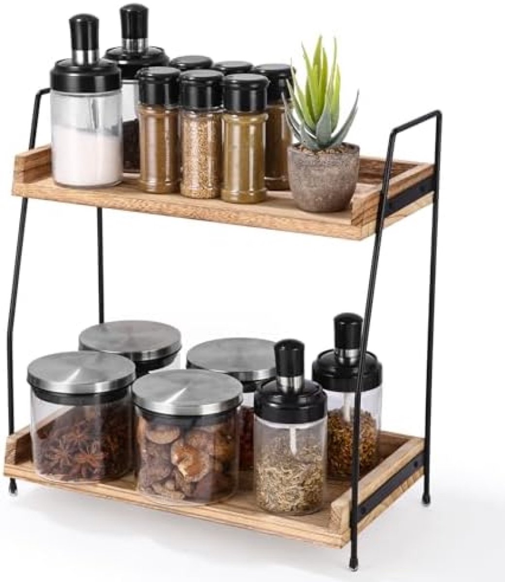 PromoHome Keukenorganizer met 2 Planken - Ruimtebesparend Opbergstation
