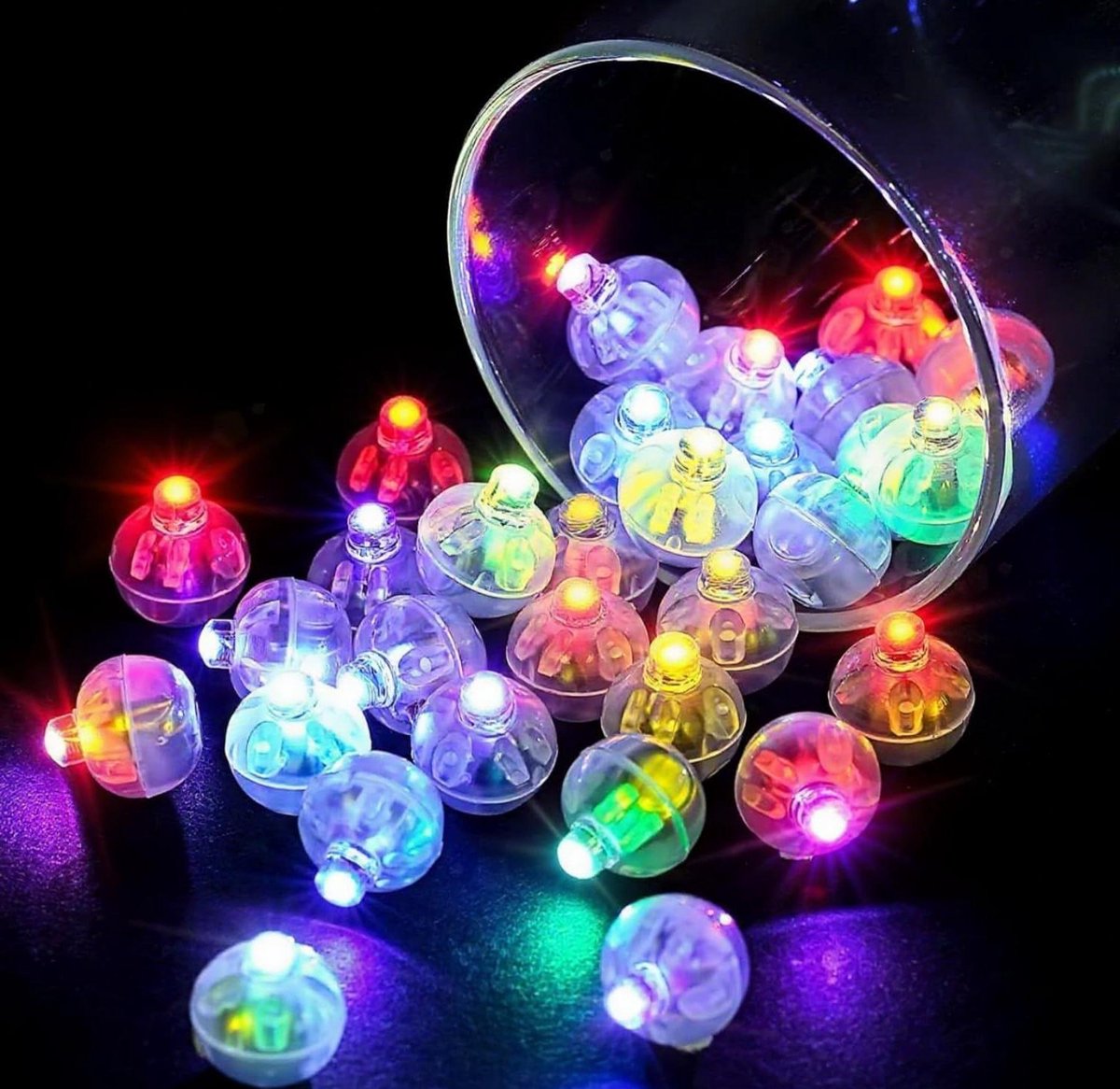 CSGoods - Kleurrijke LED verlichting voor ballonnen en lantaarns, decoratie voor verjaardag, feest en bruiloft - 30 stuks