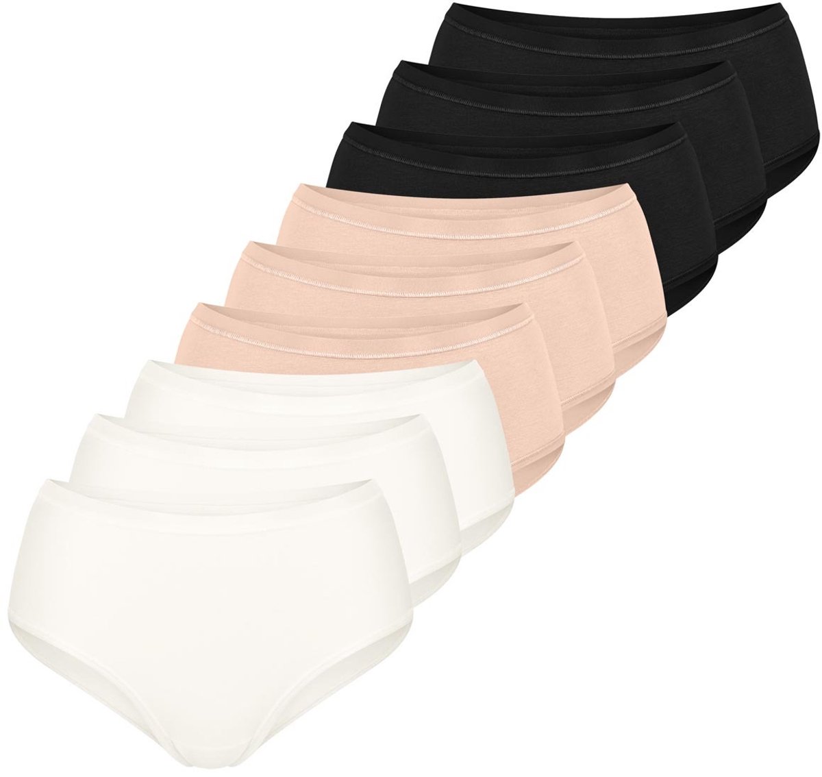sloggi Dames midi slip 9 pack GO Daily Cotton