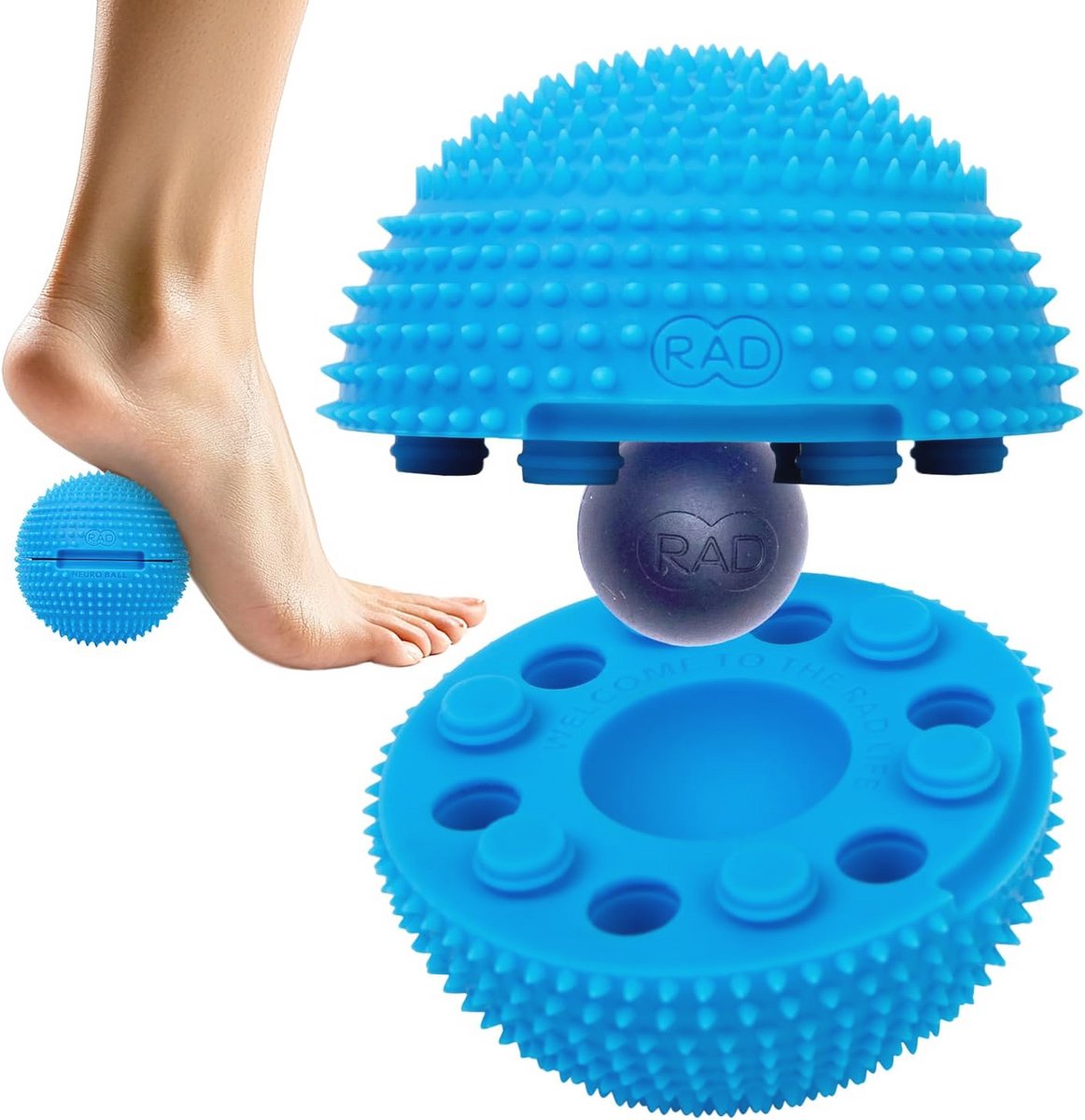 Voetroller en massagebal voor myofasciale afgifte en spierverlichting