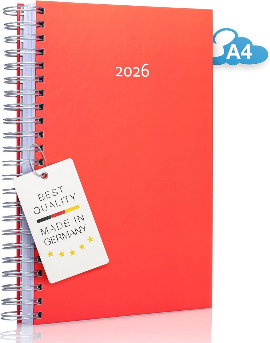 Dagboek 2022/2023 - Agenda en Bureaukalender met Spiraalbinding - 1 Dag = 1 A4-pagina