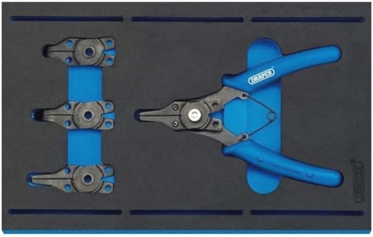 Verwisselbare cirkeltang 5-delige set 1/4 EVA insteekbak, blauw