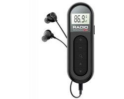 Mini Radio - FM Transistor Radio - radio - Draagbare Radio - Oplaadbare Radio - ABS - Zwart