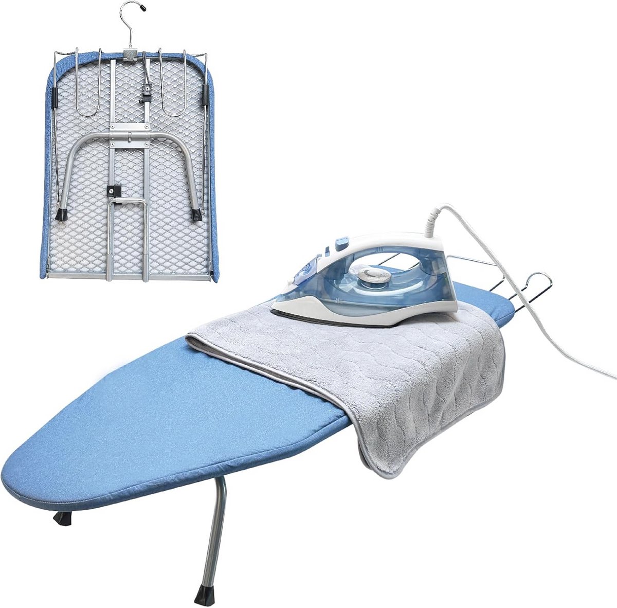 Compact Vouwstrijkplank - Mini Strijkplank voor Tafel, 70x30cm, Draagbaar en Ideaal voor Reizen