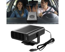 Auto verwarming - Auto heater - 12V - 150W - Ontwasemen en ontdooien - Natuurlijke wind en verwarming - 360° rotatie - Efficiënte Defogger voor Voorruit - Autoverwarming - Zwart