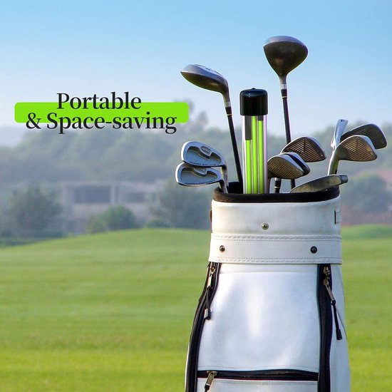 Uitlijnstokken voor golf - set van 2 - inklapbare uitlijnstaven - 122 cm - golftraining - uitlijnen - putten - houding - oefening - opbergkoker - golfaccessoires. van Merkloos — afbeelding 3