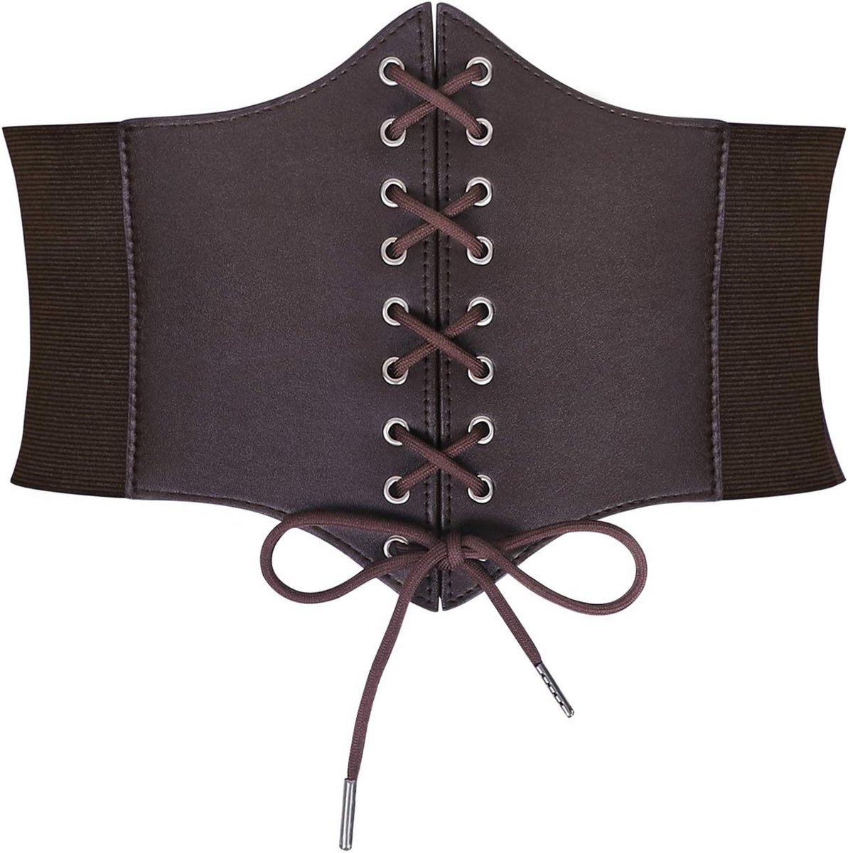 Brede Corset Tailleband voor Dames | Elastische Cincher Riem met Vetersluiting