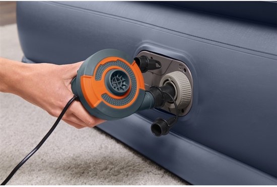 Bestway – Luchtbed – 2-Persoons – 152×203×51 cm – Grijs – Met Ingebouwde Elektrische Pomp – Incl. 3-in-1 Opbergzak - 2-persoons Luchtbed - Luchtbed Met Pomp - Binnen Gebruik - Slaapcomfort - Stabiliteit — afbeelding 5