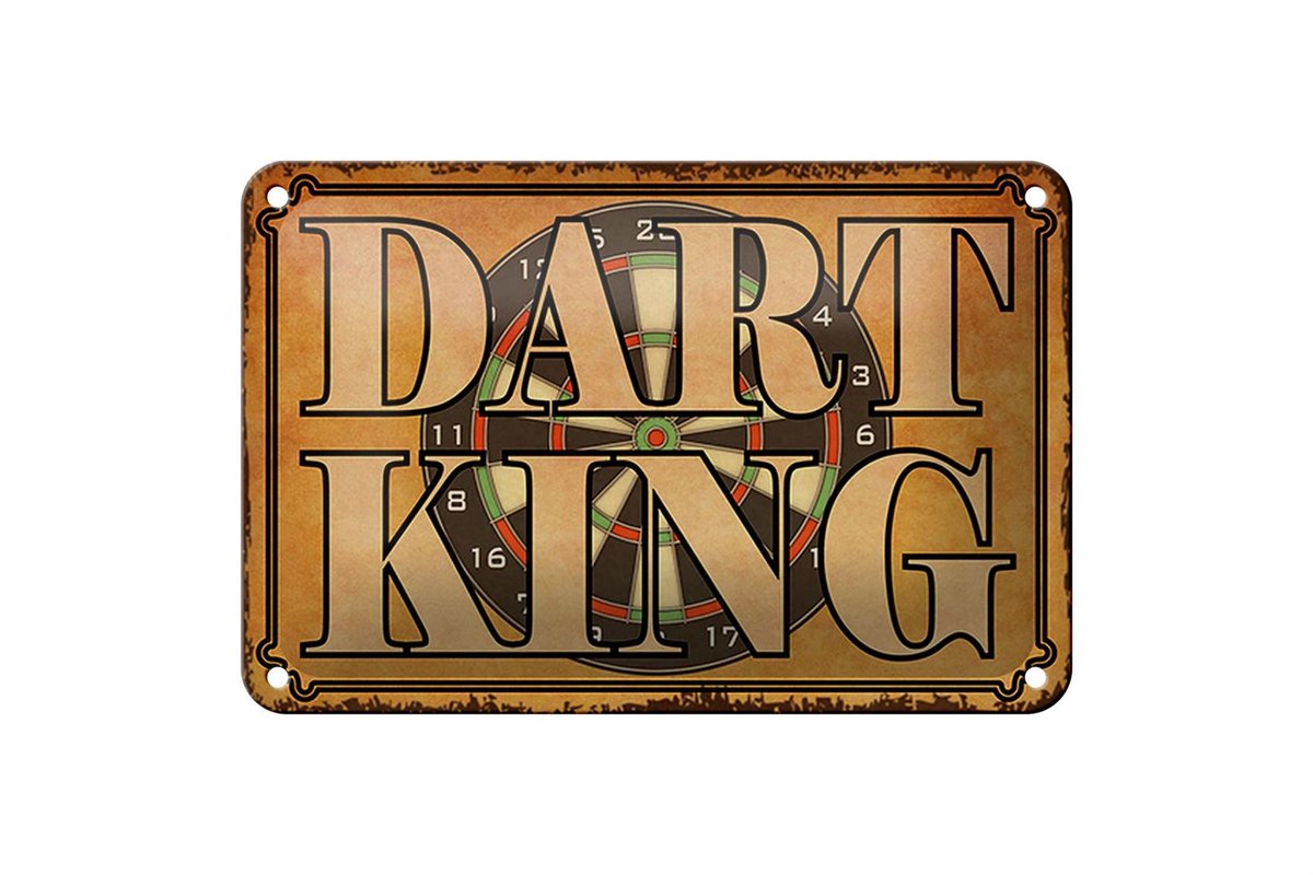 Blechschild Spruch 18x12cm Dart King Schild deko