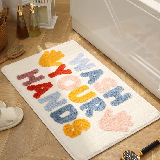 LIBOOI Antislip badmat voor badkamer, madeliefje