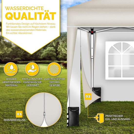 Vervangingsdak voor metalen tuinpaviljoen, tuinpaviljoen 3 x 4 m