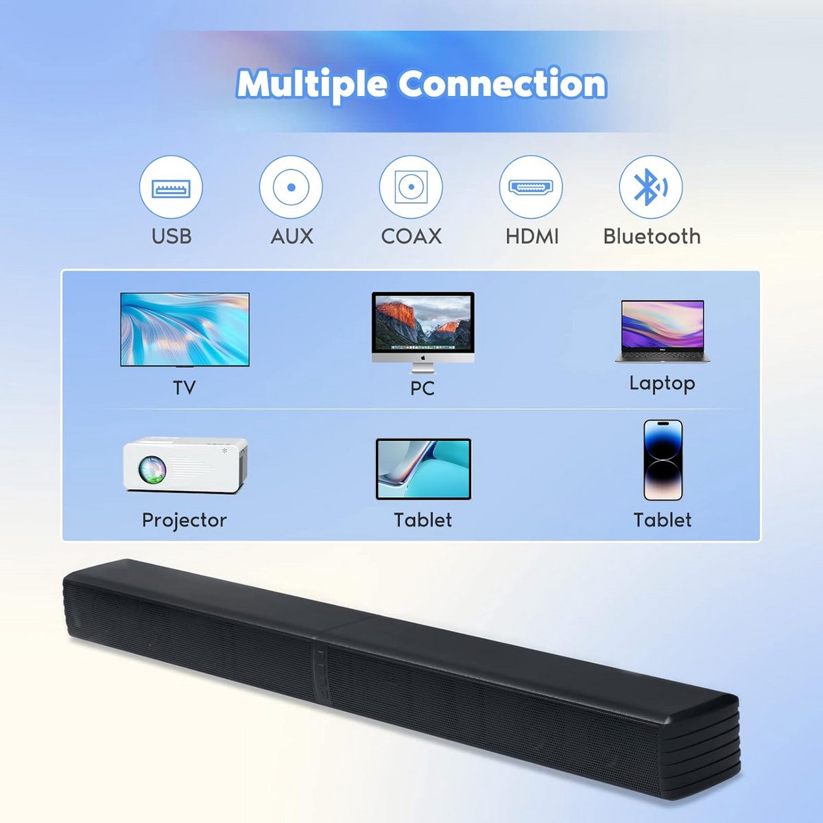 Soundbar Afneembare Speakers en Bass voor Smart TV - afbeelding 2